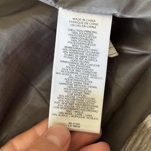 Ralph Lauren Polo Gray Women's M Winter Parka Jacket Duck Down Feather Hooded - Picture 11 of 15